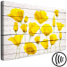 Canvas Print Yellow Flowers (1-piece) - lemon plants on a light wood background 144648 additionalThumb 6