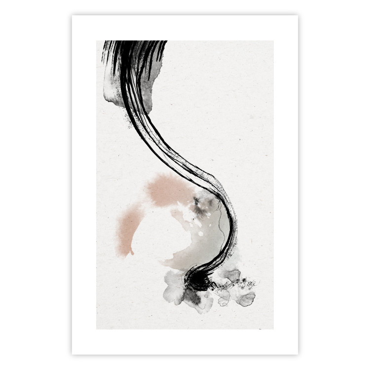 Poster Brush Marks - Delicate Shapes and Stains Created With Ink 144748 additionalImage 21