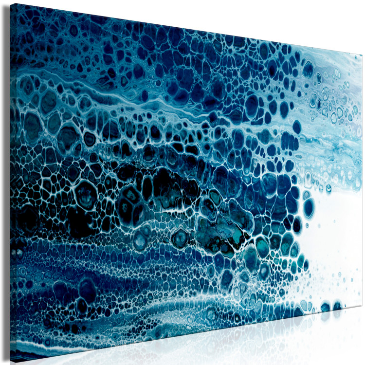 Canvas Print Cold Abstraction - Natural Structure in Blue Colors 149848 additionalImage 2