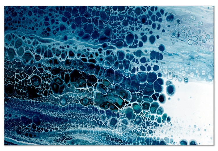 Canvas Print Cold Abstraction - Natural Structure in Blue Colors 149848