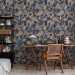 Wallpaper Indian Ornament - Floral Pattern Richly Decorated on a Blue Background 150048 additionalThumb 5