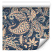 Wallpaper Indian Ornament - Floral Pattern Richly Decorated on a Blue Background 150048 additionalThumb 1