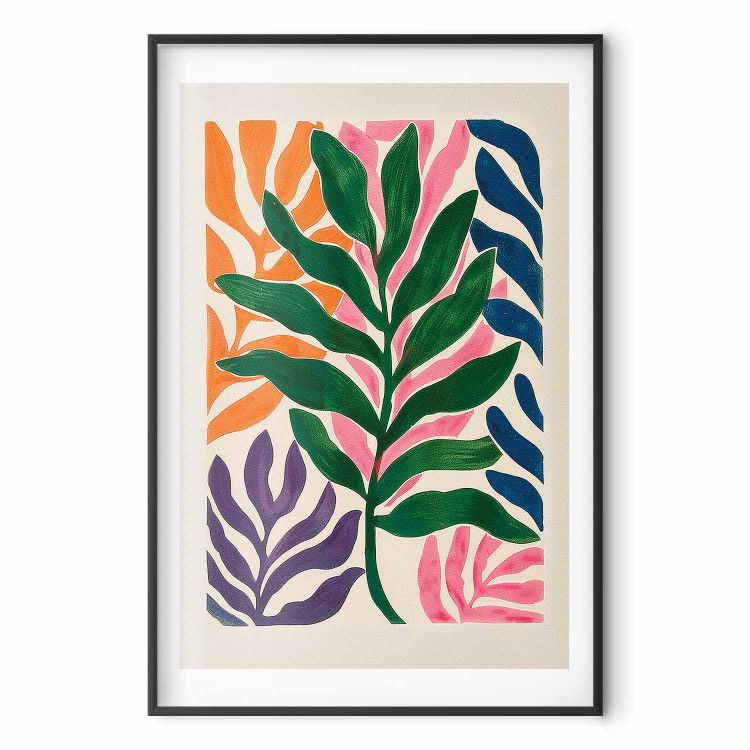 Wall Poster Colorful Leaves - Minimalist Composition With Plants 159948 additionalImage 17