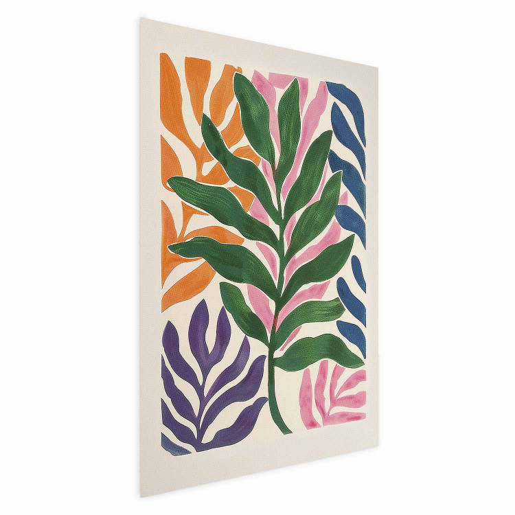 Wall Poster Colorful Leaves - Minimalist Composition With Plants 159948 additionalImage 6
