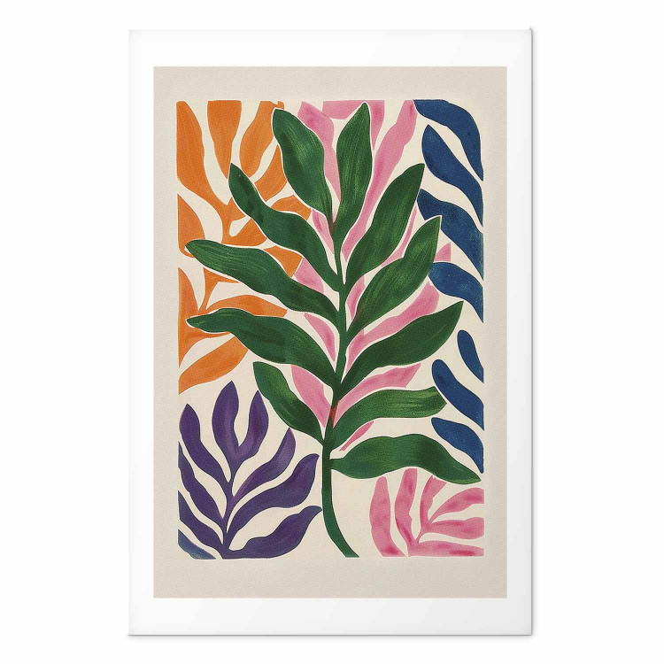 Wall Poster Colorful Leaves - Minimalist Composition With Plants 159948 additionalImage 16