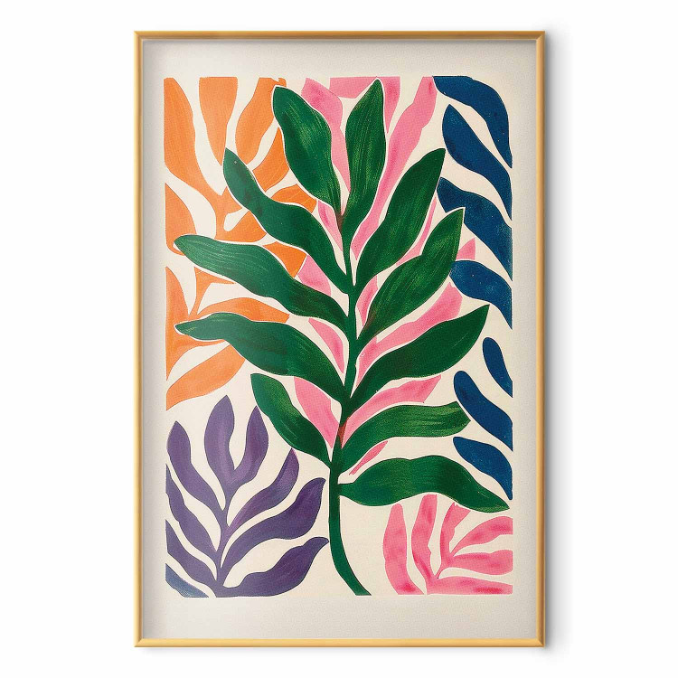 Wall Poster Colorful Leaves - Minimalist Composition With Plants 159948 additionalImage 5