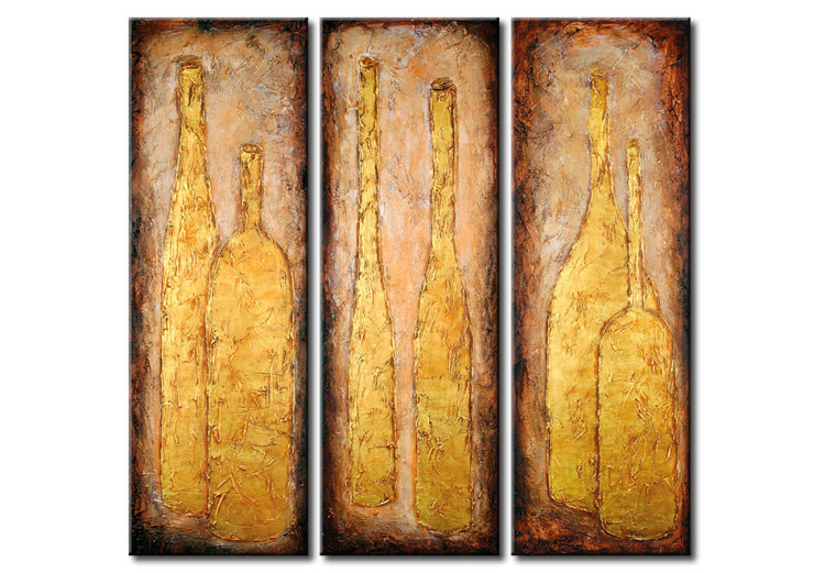 Canvas Art Print Golden bottles 48448