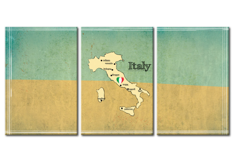Canvas Map: Italy 55348