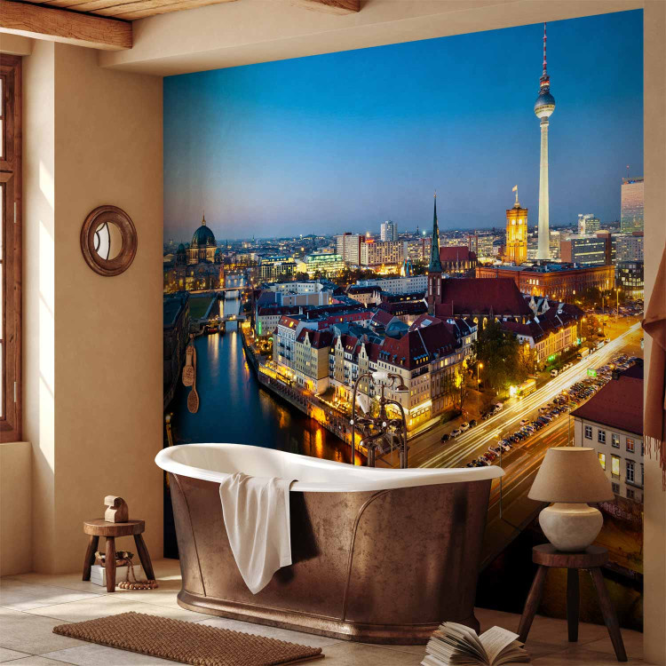 Photo Wallpaper Urban architecture of Berlin - view of the city with the setting sun 97248 additionalImage 8