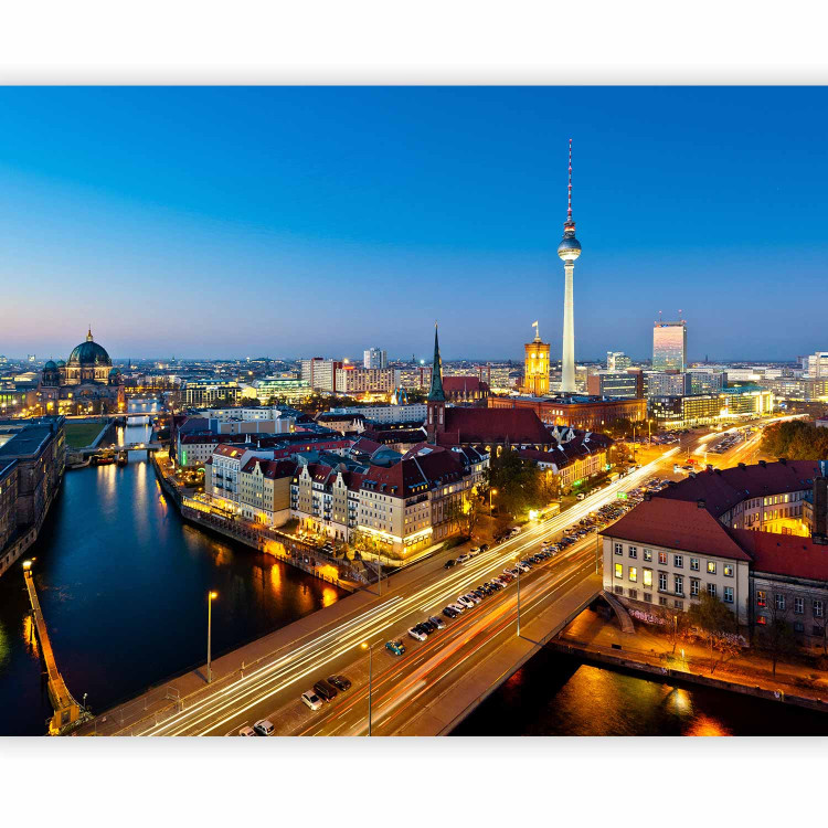 Photo Wallpaper Urban architecture of Berlin - view of the city with the setting sun 97248 additionalImage 5