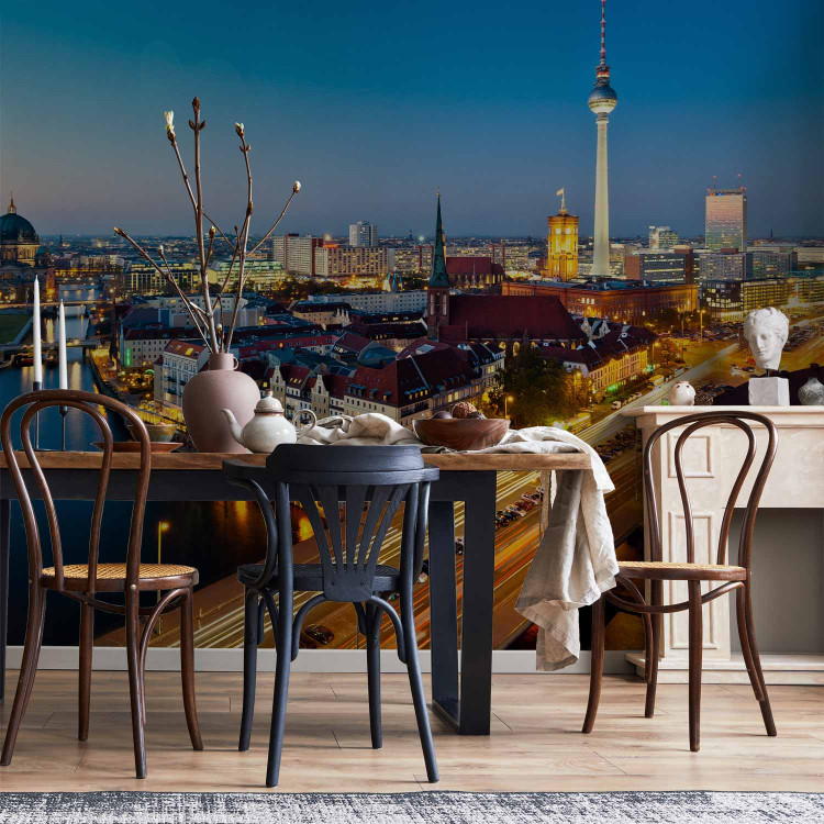 Photo Wallpaper Urban architecture of Berlin - view of the city with the setting sun 97248 additionalImage 6