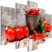 Canvas Red Vegetables (5-part) Concrete Wide - Still Life of Bell Peppers 107958 additionalThumb 2