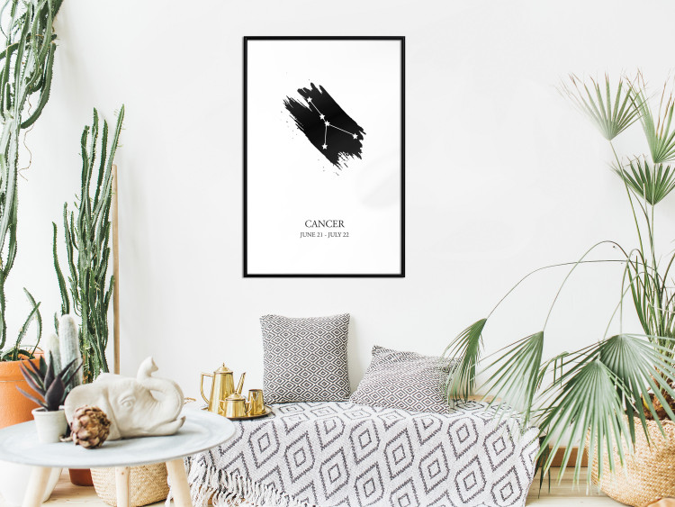 Wall Poster Zodiac signs: Cancer - black and white composition with stars and texts 114858 additionalImage 4