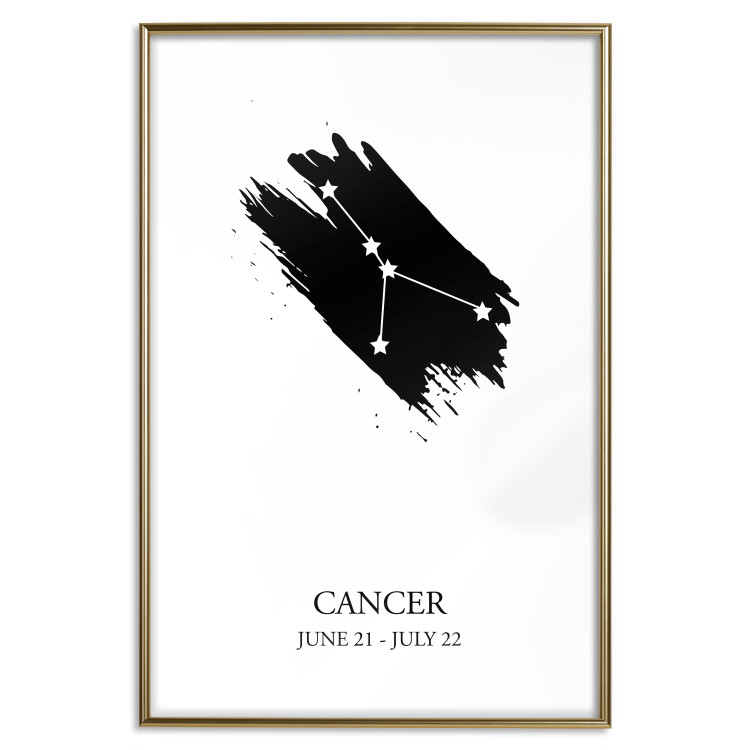 Wall Poster Zodiac signs: Cancer - black and white composition with stars and texts 114858 additionalImage 16