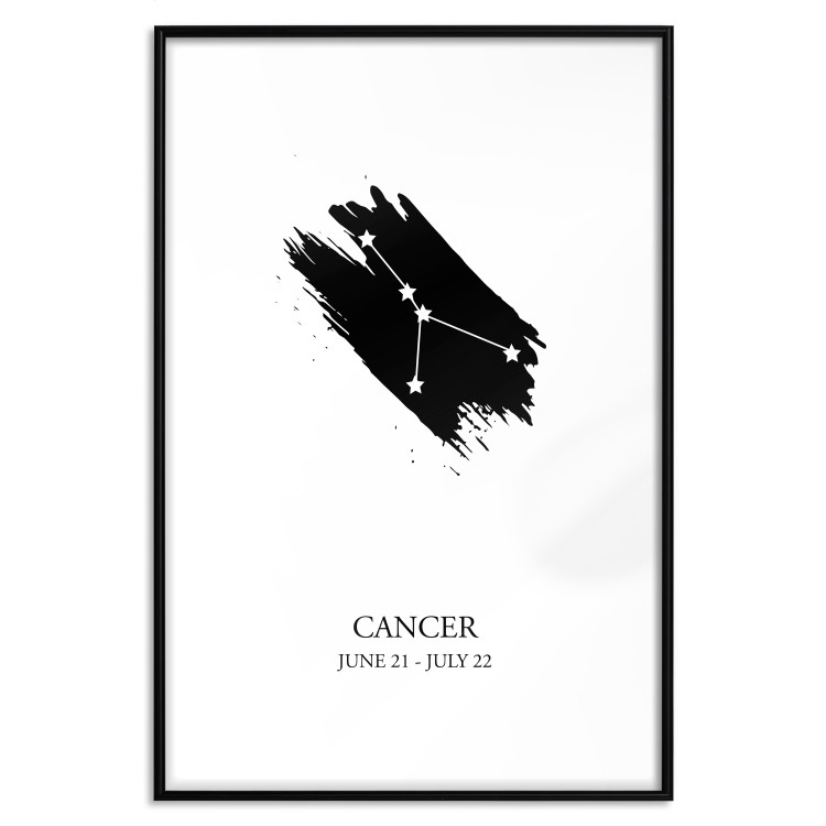 Wall Poster Zodiac signs: Cancer - black and white composition with stars and texts 114858 additionalImage 15