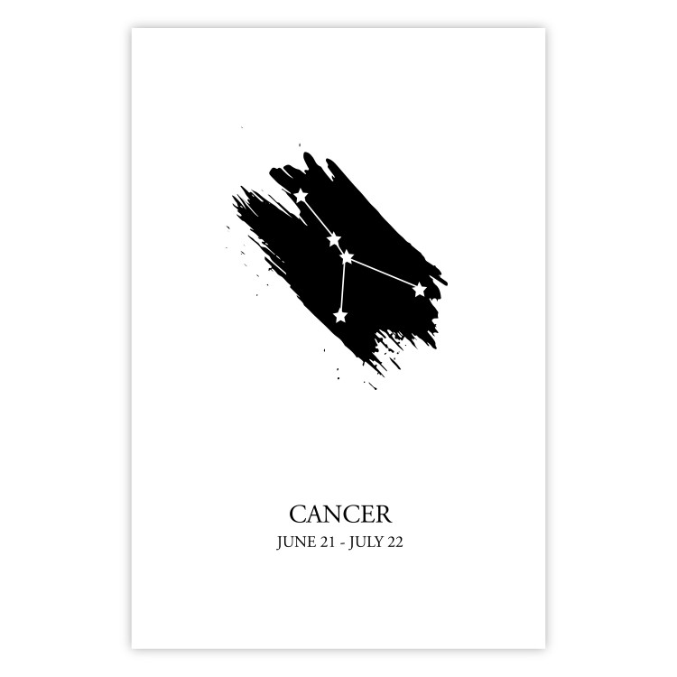 Wall Poster Zodiac signs: Cancer - black and white composition with stars and texts 114858 additionalImage 19
