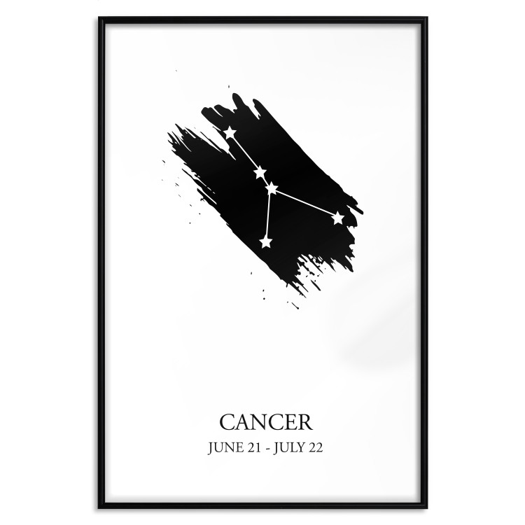 Wall Poster Zodiac signs: Cancer - black and white composition with stars and texts 114858 additionalImage 18