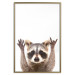 Wall Poster Raccoon - funny animal with paws up on uniformly white background 114958 additionalThumb 19