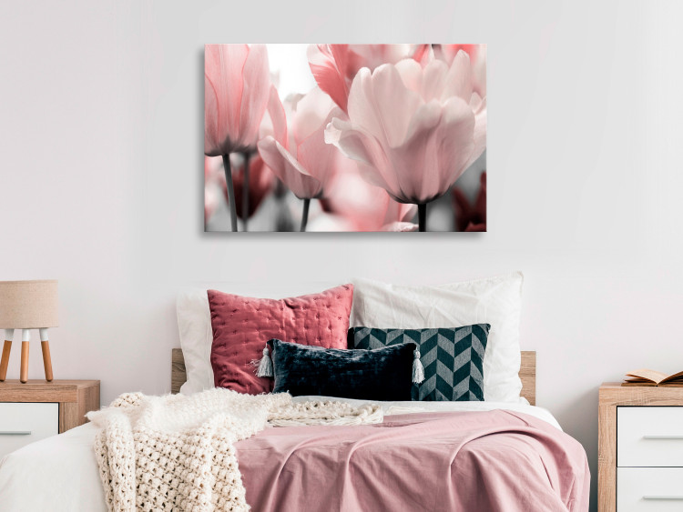 Canvas Spring Petals (1-part) - Tulip Flower in Pink Hue 117158 additionalImage 3