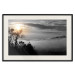 Poster Sunrise - dark landscape of trees against clouds and dense fog 117258 additionalThumb 18