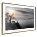 Poster Sunrise - dark landscape of trees against clouds and dense fog 117258 additionalThumb 8