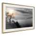 Poster Sunrise - dark landscape of trees against clouds and dense fog 117258 additionalThumb 2