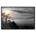 Poster Sunrise - dark landscape of trees against clouds and dense fog 117258 additionalThumb 24
