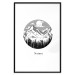 Wall Poster Lost Land - black and white landscape of forest and mountains on white 117558 additionalThumb 17