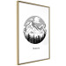 Wall Poster Lost Land - black and white landscape of forest and mountains on white 117558 additionalThumb 14