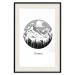 Wall Poster Lost Land - black and white landscape of forest and mountains on white 117558 additionalThumb 18