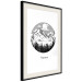 Wall Poster Lost Land - black and white landscape of forest and mountains on white 117558 additionalThumb 3