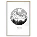 Wall Poster Lost Land - black and white landscape of forest and mountains on white 117558 additionalThumb 16