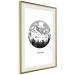 Wall Poster Lost Land - black and white landscape of forest and mountains on white 117558 additionalThumb 2