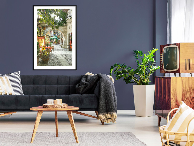 Poster Krakow: Sunny Pub - colorful frame with a charming alley and architecture 118158 additionalImage 6