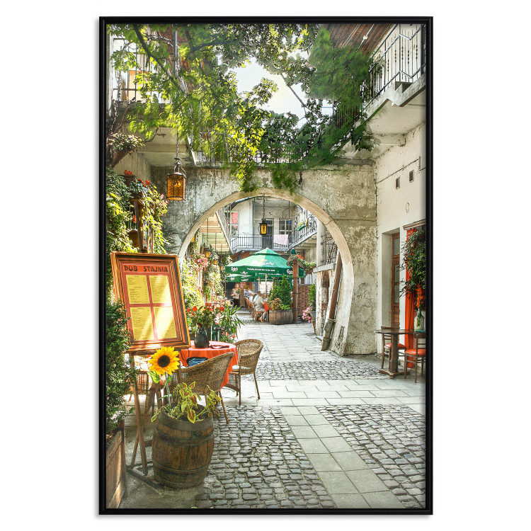 Poster Krakow: Sunny Pub - colorful frame with a charming alley and architecture 118158 additionalImage 24
