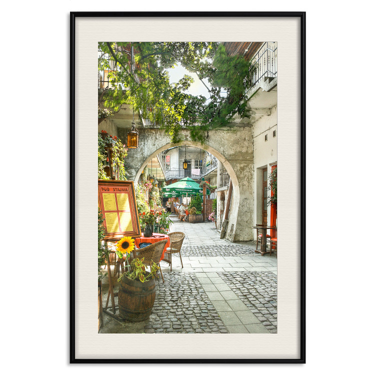 Poster Krakow: Sunny Pub - colorful frame with a charming alley and architecture 118158 additionalImage 18