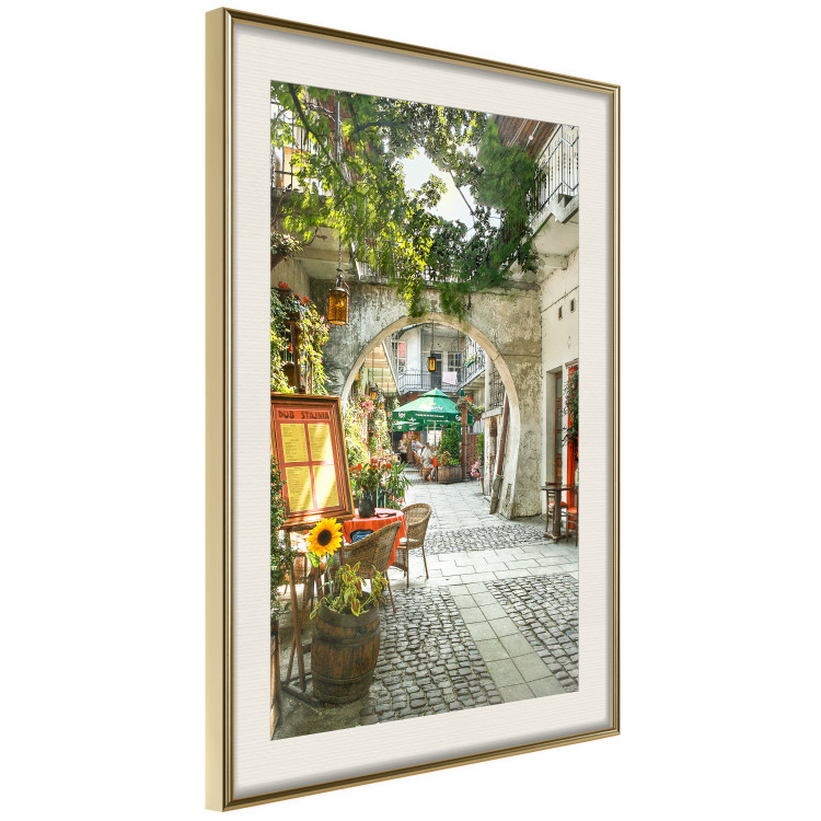 Poster Krakow: Sunny Pub - colorful frame with a charming alley and architecture 118158 additionalImage 2