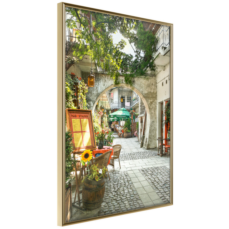 Poster Krakow: Sunny Pub - colorful frame with a charming alley and architecture 118158 additionalImage 14