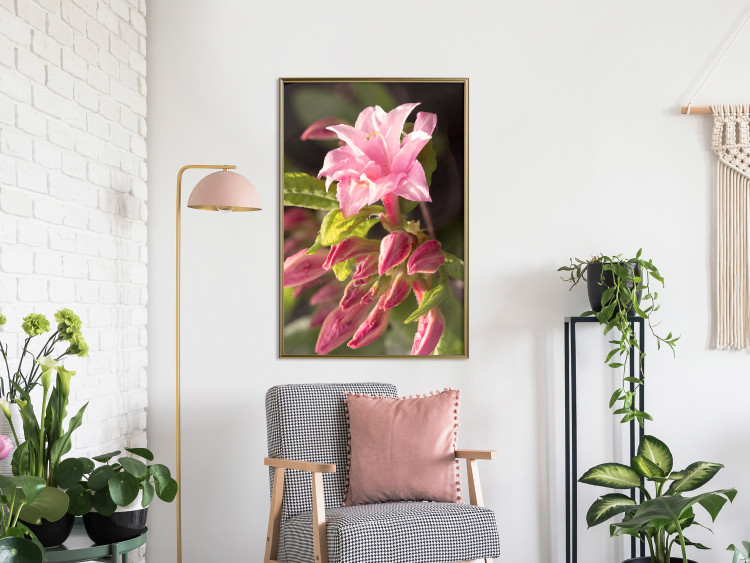 Poster Natural Pink - botanical composition with a flower with colorful petals 120458 additionalImage 5