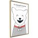 Wall Poster Harry the Dog - funny white animal with a collar and English texts 122758 additionalThumb 12