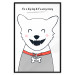 Wall Poster Harry the Dog - funny white animal with a collar and English texts 122758 additionalThumb 24