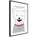 Wall Poster Harry the Dog - funny white animal with a collar and English texts 122758 additionalThumb 13