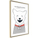 Wall Poster Harry the Dog - funny white animal with a collar and English texts 122758 additionalThumb 8