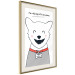 Wall Poster Harry the Dog - funny white animal with a collar and English texts 122758 additionalThumb 2