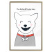 Wall Poster Harry the Dog - funny white animal with a collar and English texts 122758 additionalThumb 14