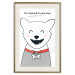 Wall Poster Harry the Dog - funny white animal with a collar and English texts 122758 additionalThumb 19