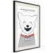 Wall Poster Harry the Dog - funny white animal with a collar and English texts 122758 additionalThumb 3