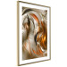 Poster Autumn Wind - abstract golden and silver swirling waves 123858 additionalThumb 6