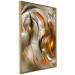 Poster Autumn Wind - abstract golden and silver swirling waves 123858 additionalThumb 12