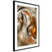 Poster Autumn Wind - abstract golden and silver swirling waves 123858 additionalThumb 11